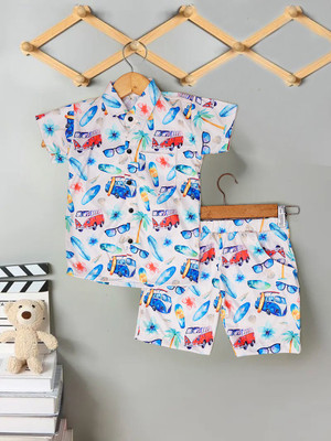 HETSHRI FASHION Baby Boys & Baby Girls Party(Festive) Shirt Shorts(MULTI COLOUR)