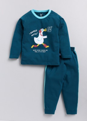 TOONYPORT Baby Boys & Baby Girls Casual T-shirt Pant(Dark Green)
