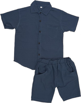 ZIKIGO Baby Boys & Baby Girls Casual Shirt Shorts(Blue)