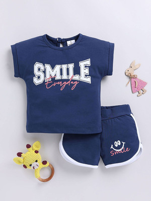 YK X Tinyo Boys & Girls Casual Top Shorts(Navy Blue)
