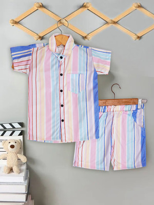 HETSHRI FASHION Baby Boys & Baby Girls Party(Festive) Shirt Shorts(MULTI COLOUR)