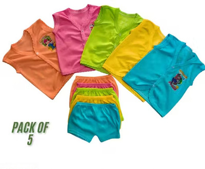 Hunter Wolfs Baby Boys & Baby Girls Casual T-shirt Shorts(MULTICOLOUR)