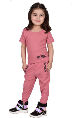 PERFECTPIVOT Girls Party(Festive) Top Pant(Pink)