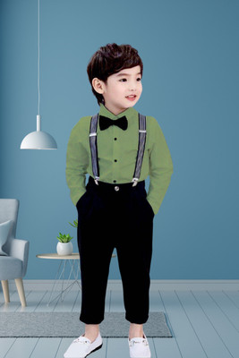 Jhrey creation Baby Boys Party(Festive) Shirt Pant(Green)