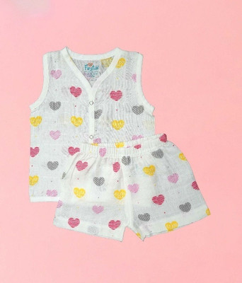 Firstin Baby Boys & Baby Girls Casual Vest Shorts(Vibrant Heart)