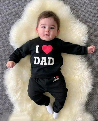 Shrebala Baby Boys Casual T-shirt Pyjama('LOVE DAD' printed)