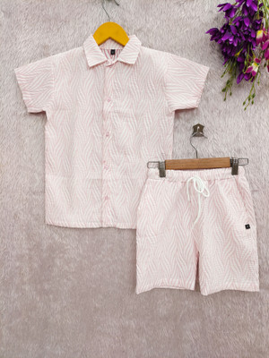 MANSI FASHION Girls Casual Shirt Shorts(Pink)