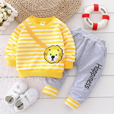 Googogaaga Baby Boys Casual Sweatshirt Trouser(Yellow)