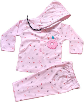 SANIKIDSWEAR Baby Boys & Baby Girls Casual Sweatshirt Pant(PINK)