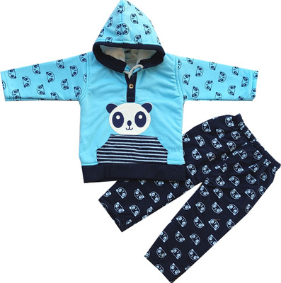 FIRST STEP ENTERPRISES Baby Boys Casual Sweatshirt Pant(Sky Blue)