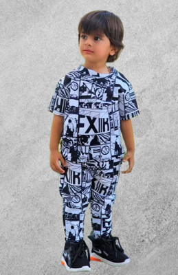 JEKESHVI Baby Boys & Baby Girls Casual T-shirt Track Pants(News)