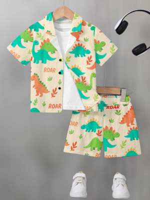 Vastram Fashion Baby Boys & Baby Girls Casual Shirt Shorts(Yellow)
