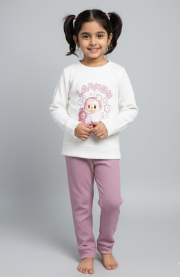 Little Angel Baby Girls Casual T-shirt Trouser(Pink)