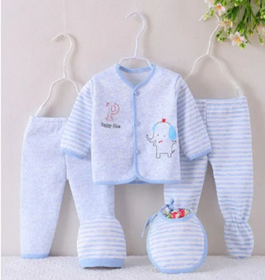Reshu's Baby Boys & Baby Girls Daisy Party(Festive) Jacket Pyjama(Blue)