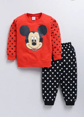 Fly Step Baby Boys & Baby Girls Casual Dress Pyjama(Red)