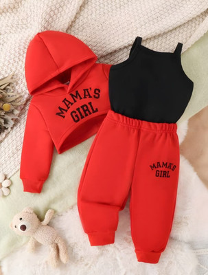 DRITI Baby Girls Casual Jacket Pant(RED)