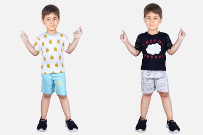 Born Wear Boys Casual Top Shorts(MultiColor)