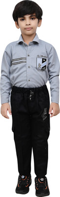 TrybeX Boys Party(Festive) Shirt Pant(Blue)