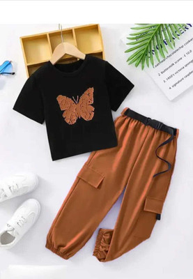 Afraz Girls Party(Festive) Top Pant(Brown)