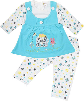 NammaBaby Baby Girls Casual Dress Pyjama(BLUE)