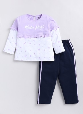 TOONYPORT Girls Casual Top Pant(Lavender)