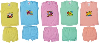 Vivin Baby Boys & Baby Girls Casual Top Shorts(combo 4)