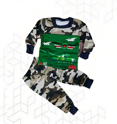 Go Berry Baby Boys & Baby Girls Casual Sweatpant Sweatpant(BLACK WHT MILITRY)