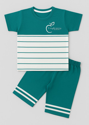 StyleDust Baby Boys & Baby Girls Daisy Casual T-shirt Capri(Teal)