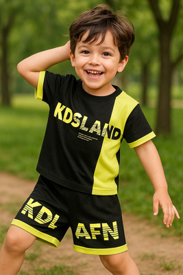 Lofn Baby Boys Casual T-shirt Shorts(Multi)