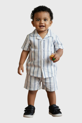 Putchi Baby Boys Casual Top Pant(Coastal Blue)