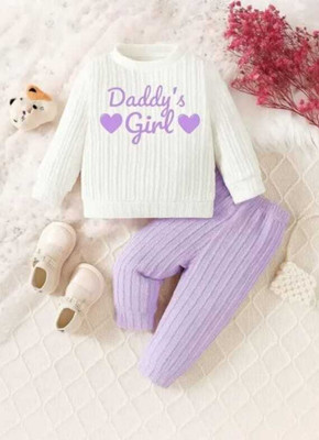 nusrat fashion Girls Casual Top Pant(Purple)