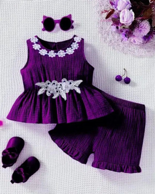 HouseOfCommon Girls Party(Festive) Top Shorts(Purple)