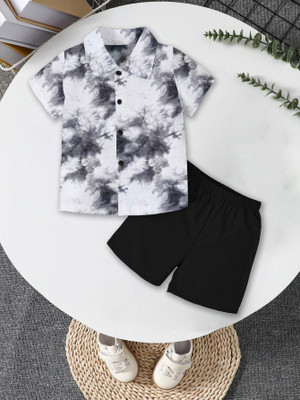 hanumant Boys Casual Shirt Shorts(Black)