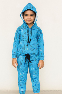 hockey pokey Boys Casual Sweatshirt Trouser(Sky Blue)