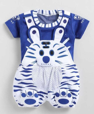 VILLATA FASHION Boys & Girls Casual T-shirt Dungaree(BLUE)