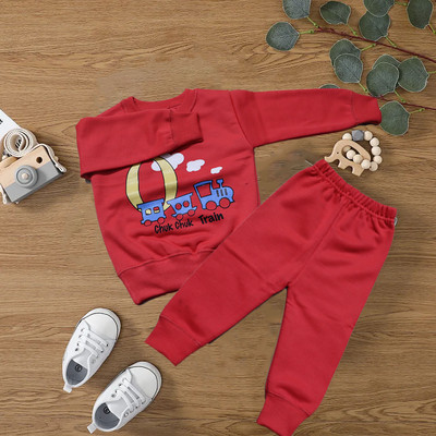AKIDO Baby Boys & Baby Girls Casual Sweatshirt Track Pants(Red)