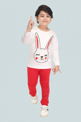 HENA TEXTILE Baby Boys Casual T-shirt Pant(RED)