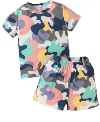 INDHRANI Baby Boys & Baby Girls Casual T-shirt Shorts(Multi)