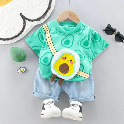 HAMPU Baby Boys & Baby Girls Casual T-shirt Pant(Green)