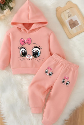 FOSEN Baby Boys & Baby Girls Casual Sweatshirt Sweatpant(PEACH)