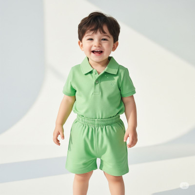 Charmi Fashion Boys Casual T-shirt Shorts(Green)