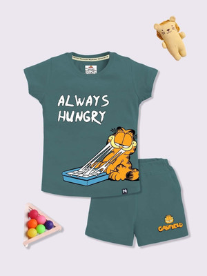 YK X Minute Mirth Girls Casual T-shirt Shorts(Teal)