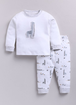 Smart Baby Baby Boys Casual T-shirt Pyjama(Pink, White)