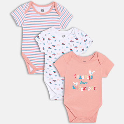 MINI KLUB Dungaree For Baby Boys Casual Printed Pure Cotton(Multicolor, Pack of 3)