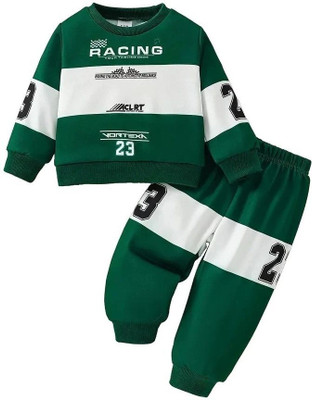 UNISHAPE FASHION Baby Boys & Baby Girls Casual T-shirt Track Pants(Green)