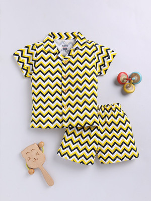 YK X Tinyo Boys & Girls Casual Shirt Shorts(Yellow)