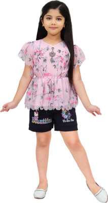 ROUNAK CREATION Girls Casual Tunic Shorts(PINK)