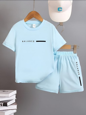 AMMu Baby Boys & Baby Girls Casual T-shirt Shorts(SkyBlue)