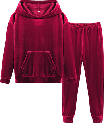 R Cube Girls Casual Dress Track Suit(Red)