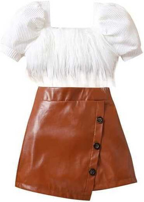 As You Like It Baby Girls Party(Festive) Skirt Top(WHITE)